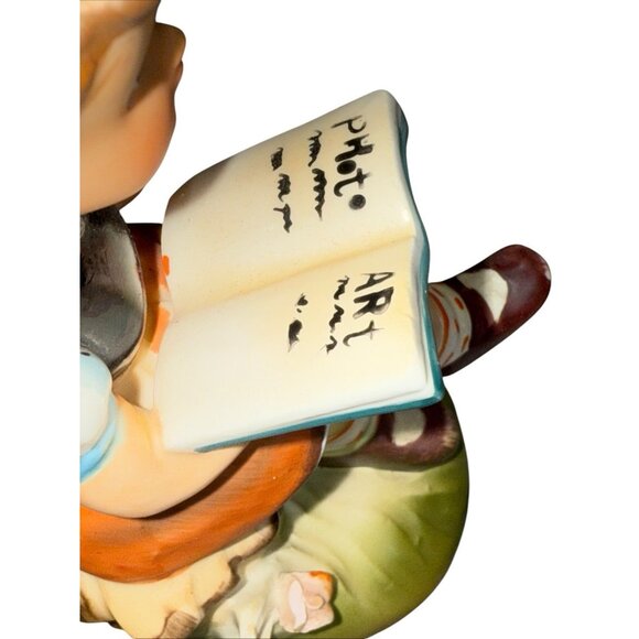 Vintage Erich Stauffer Figurine Girl Studying Arnart Creation Japan 1950's. 6' H - Picture 5 of 11